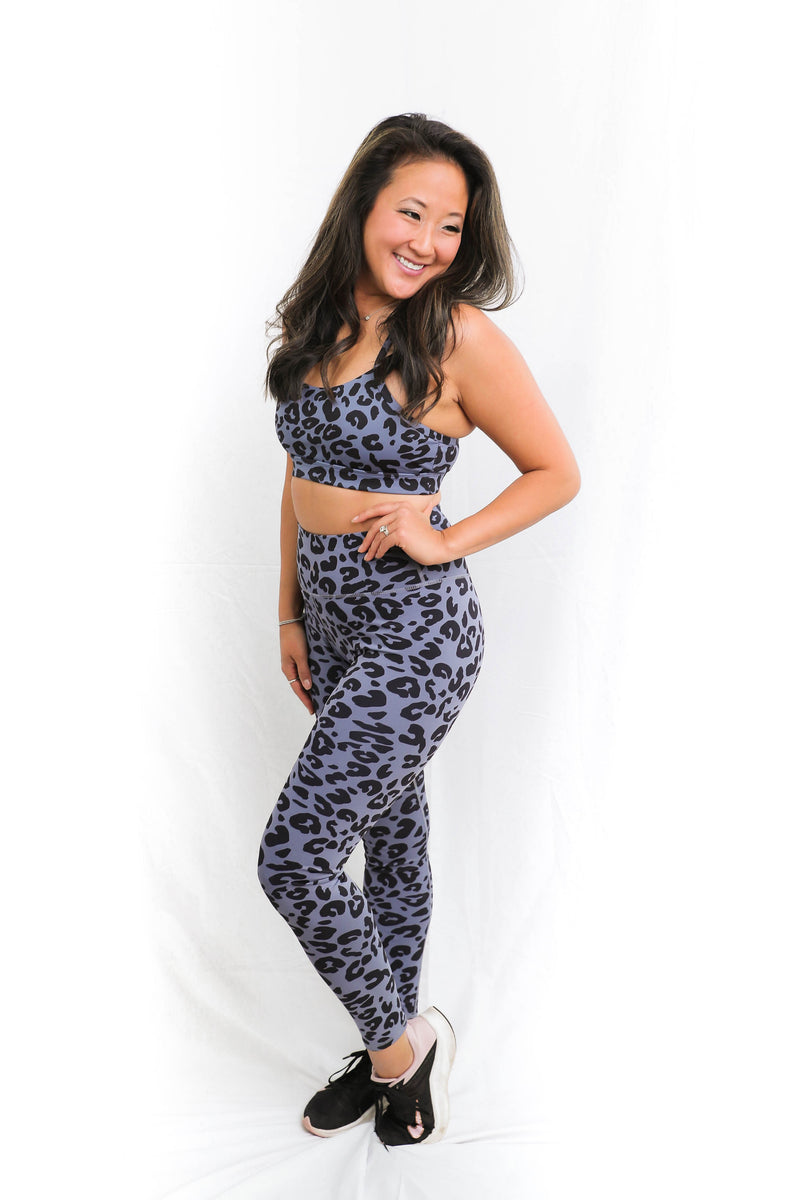 RISE AND SHINE LEOPARD SET - Charcoal